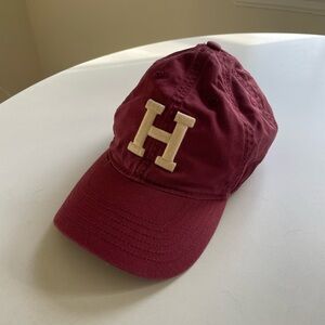 Vintage Harvard Burgundy Cap with White Stitching